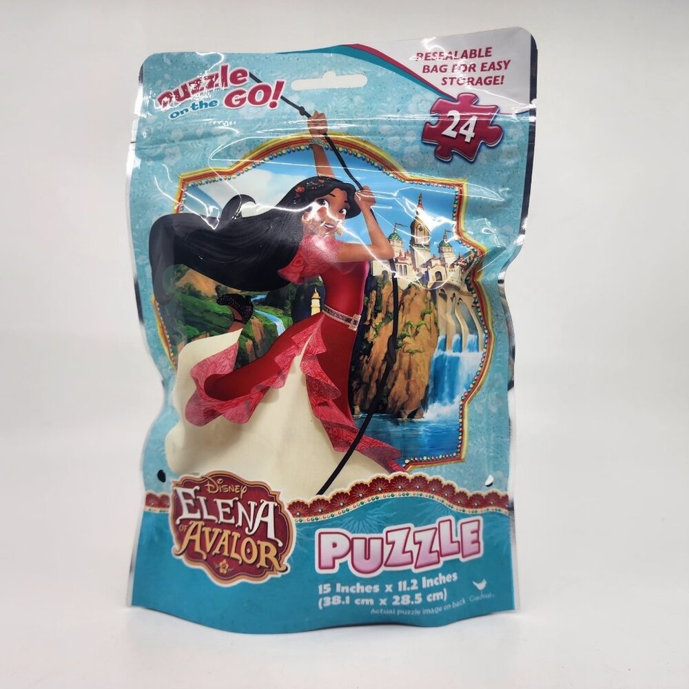 Disney Elena of Avalor Puzzle On The Go 24 Piece Princess Resealable Travel Bag